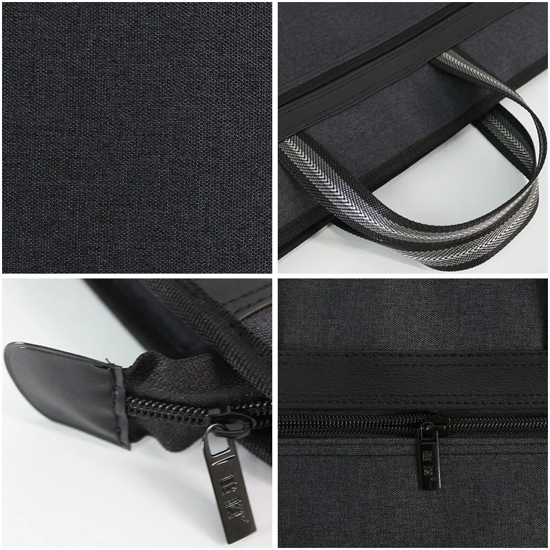 Hot Sale QQgift OEM Custom File Bag Oxford A4 Handheld Information Bag Business Zipper Bag Conference Large Capacity Briefcase
