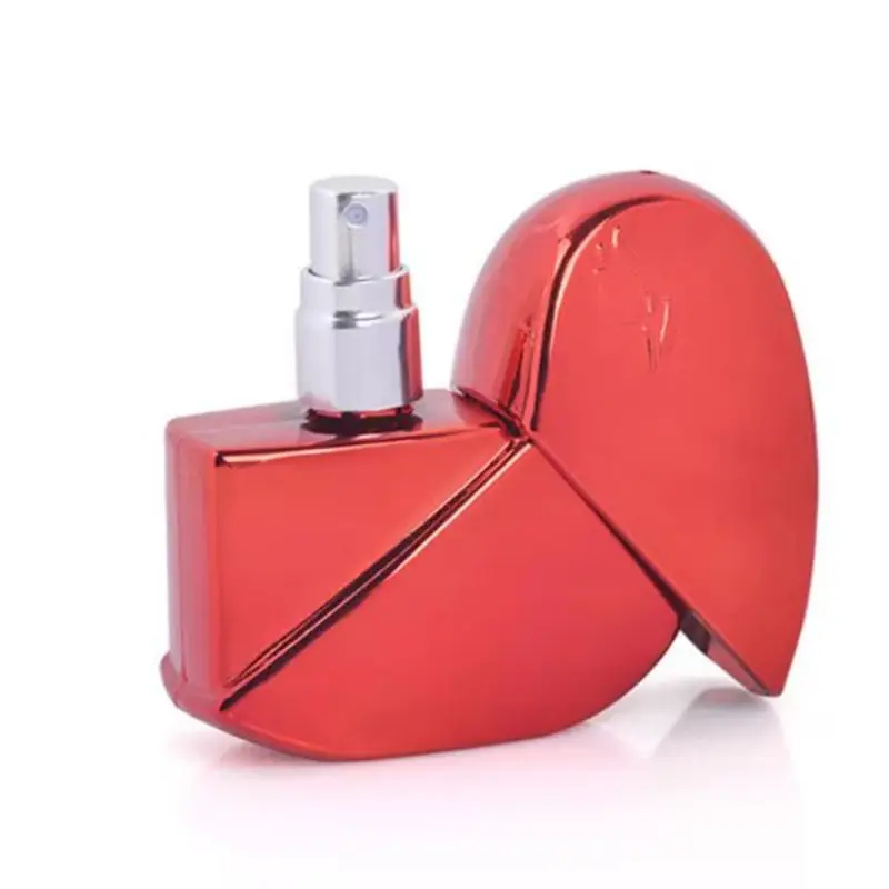 Heart Shaped Glass Perfume Spray Bottle 25ml 50ml Luxury Empty Perfume Bottles