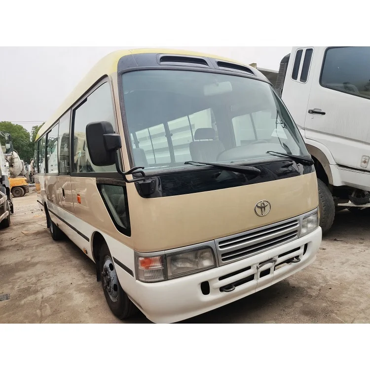 Подержанный туристический автобус Toyota Coaster с 17/19 сидениями и раздвижной дверью