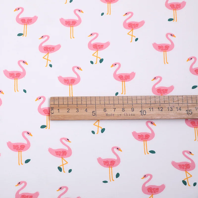 Cartoon Print Baby 100% Cotton Knitted Jersey Interlock Fabric Wholesale Dty Double Brushed Poly Baby Jersey Fabric