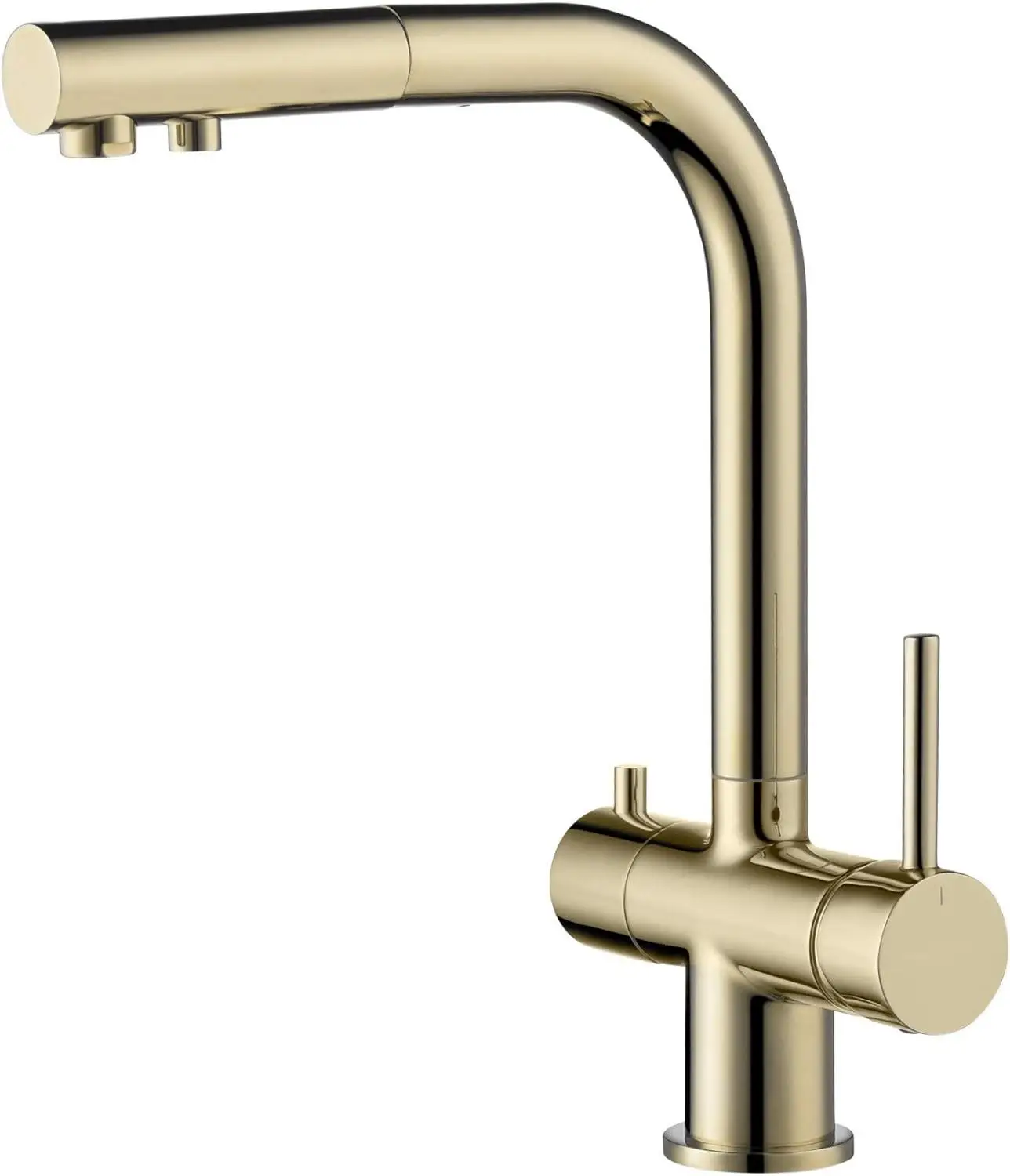 Fashion Bestseller Anti-Brass Kitchen 3 Way Filter Water Tap Lead  Free AISI 304 Stainless Steel Pull Out Triflow Tap