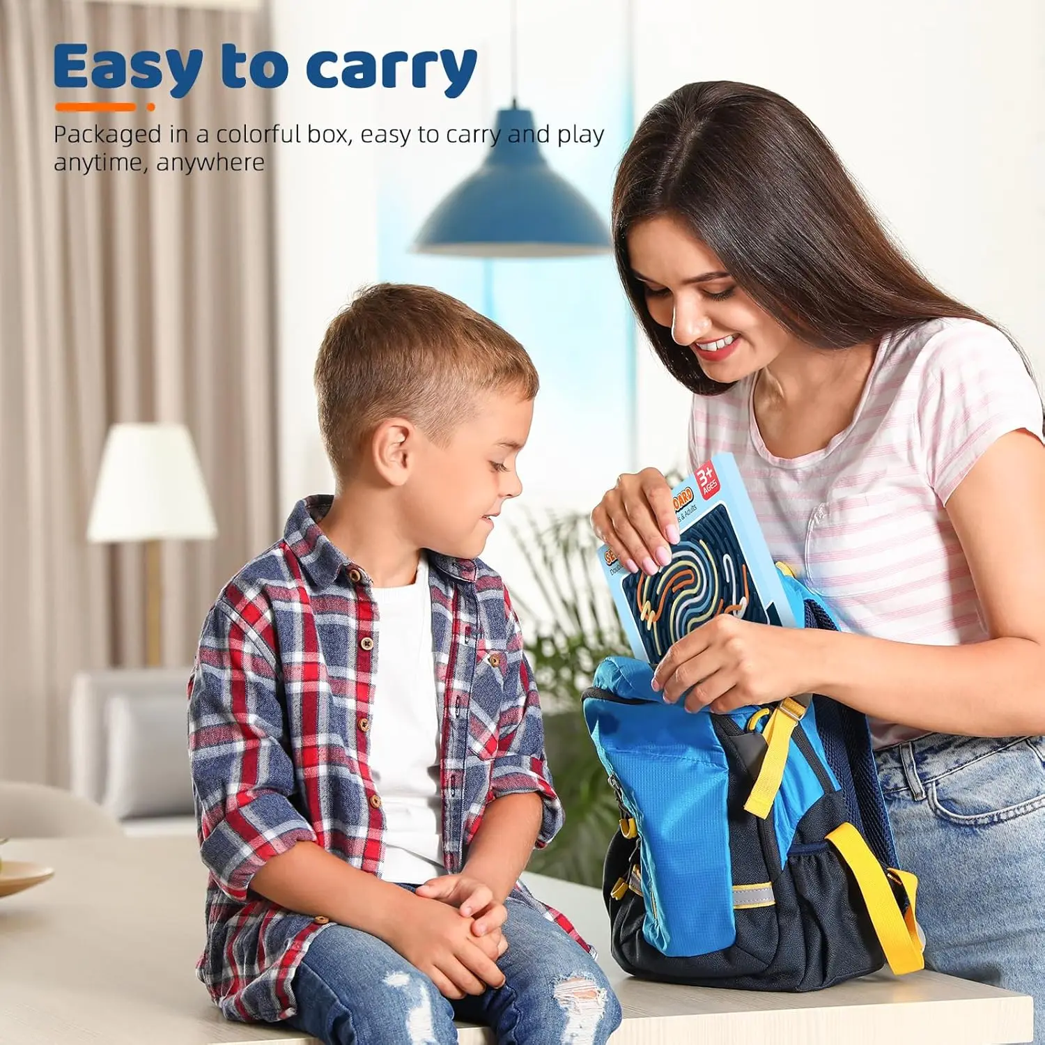 Sensory Activity Board Silicone Fidget Toy for Calming Stress Anxiety ADHD Autism Silent No Mes Kids 3+ & Adults