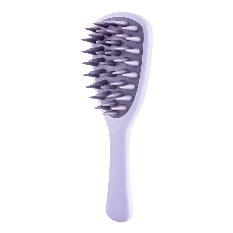 Ginkgo Biloba Silicone Long-handled Scalp Wet and Dry Dual Massage Shampoo for Women to Comb Hair