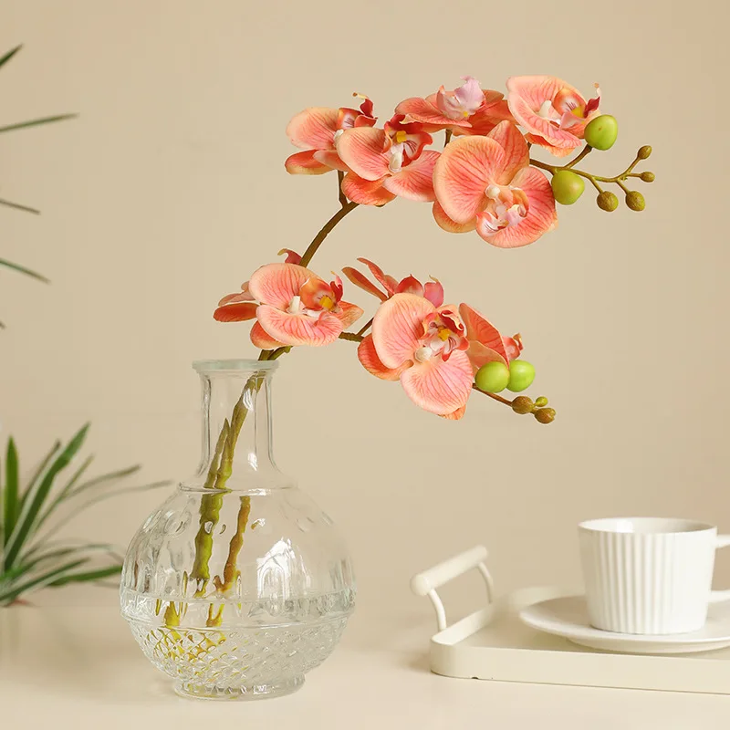 Artificial Flowers Phalaenopsis Branches Orchid Real Touch  European Phalaenopsis For Wedding Centerpieces Floral Decoration