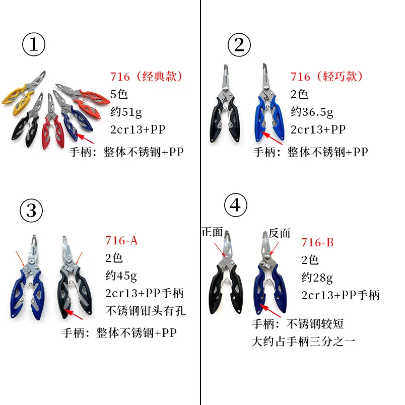 Factory Wholesale Durable Mini Pliers Scissors Stainless Steel Multifunctional Fishing Pliers