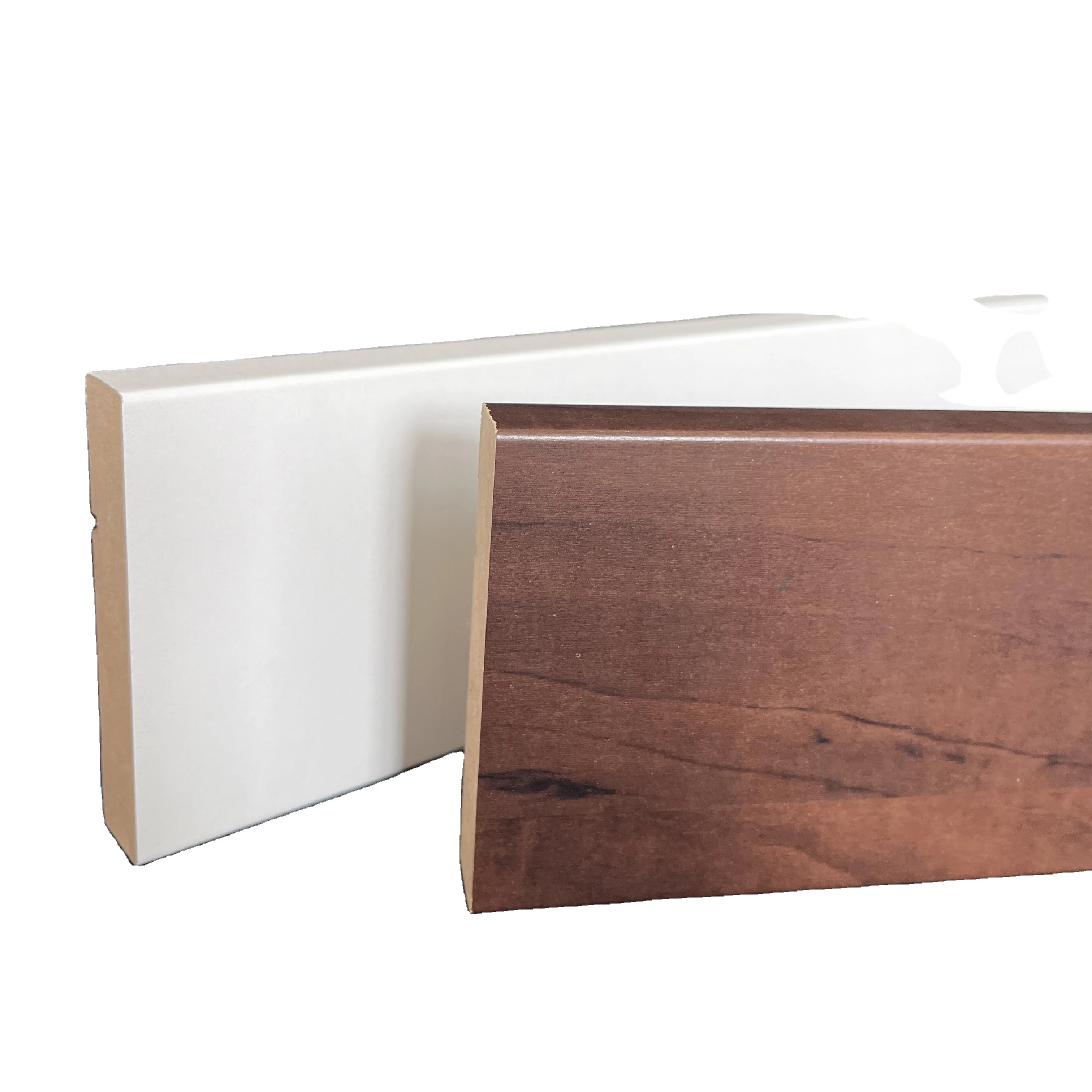 Wooden Skirting Board Wood MDF Baseboard Modern Water Proof White Primed Trim Baseboard Moulding
