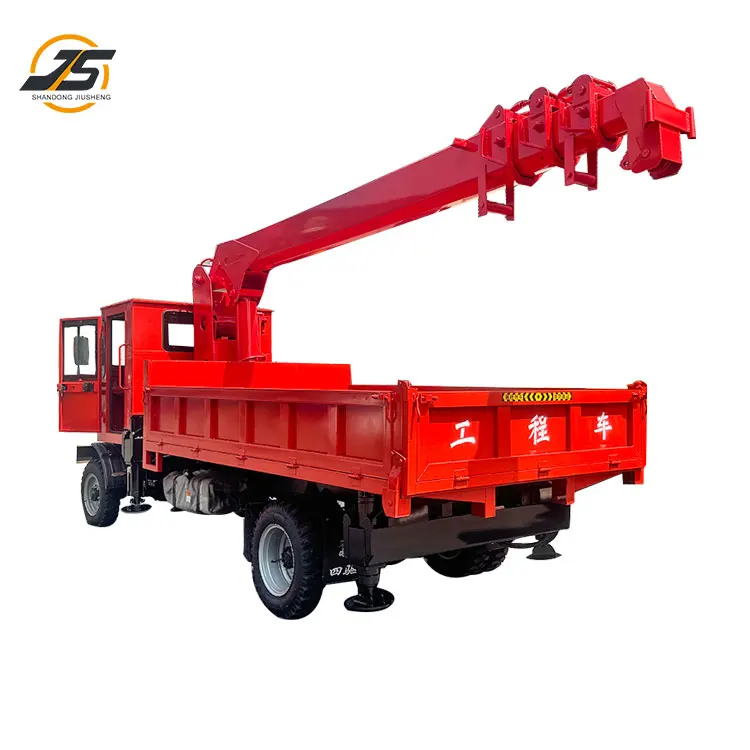 Four-Wheel Drive Truck Crane 50 Ton Loading Four-Wheel Wheel Lifting Transport Dump Tree Crane Engine Pump Motor Gearbox
