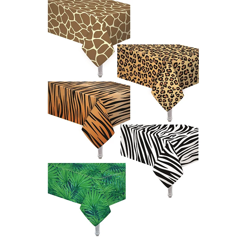 Jungle Animal Theme Tablecloth Party Supplies Animal Safari Theme Zoo Print Table Cover