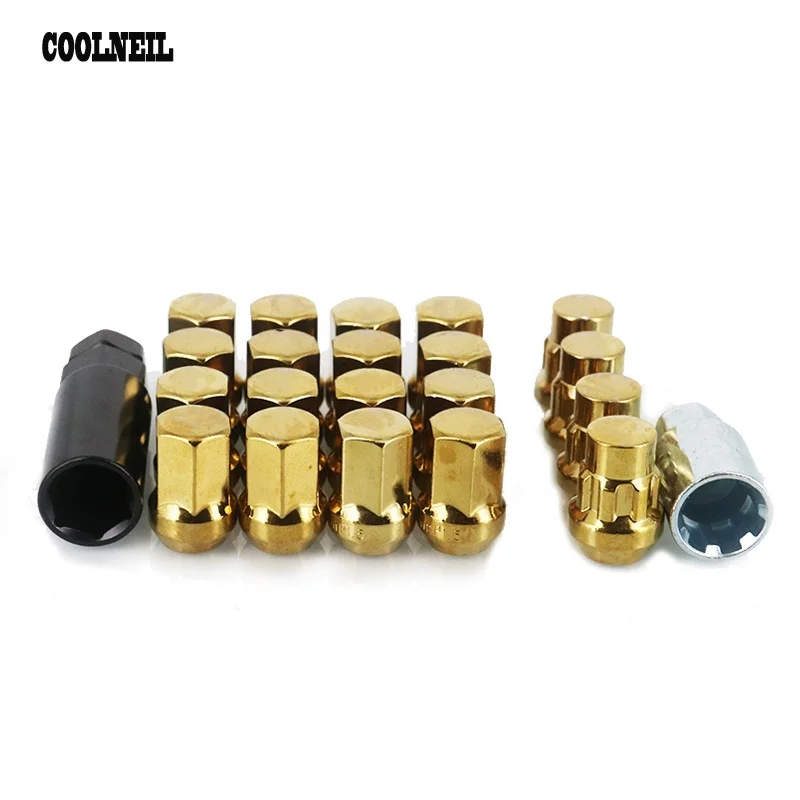 Автомобильные противоугонные гайки 12X1,25 мм для колесных болтов Audi, синий винт блокировки колеса