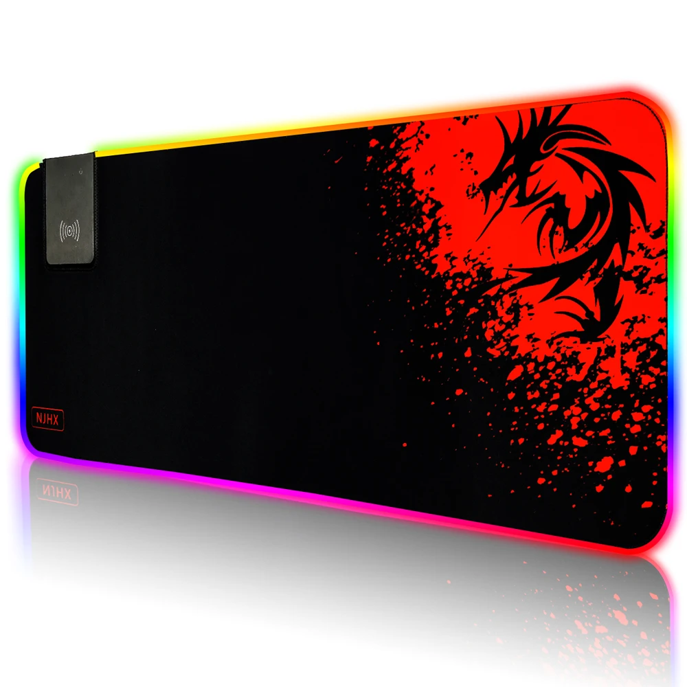 
 Беспроводное зарядное устройство, кожаный расширенный размер Xxl, геймерский Пользовательский логотип, напечатанный индивидуальный игровой большой Rgb коврик для мыши  