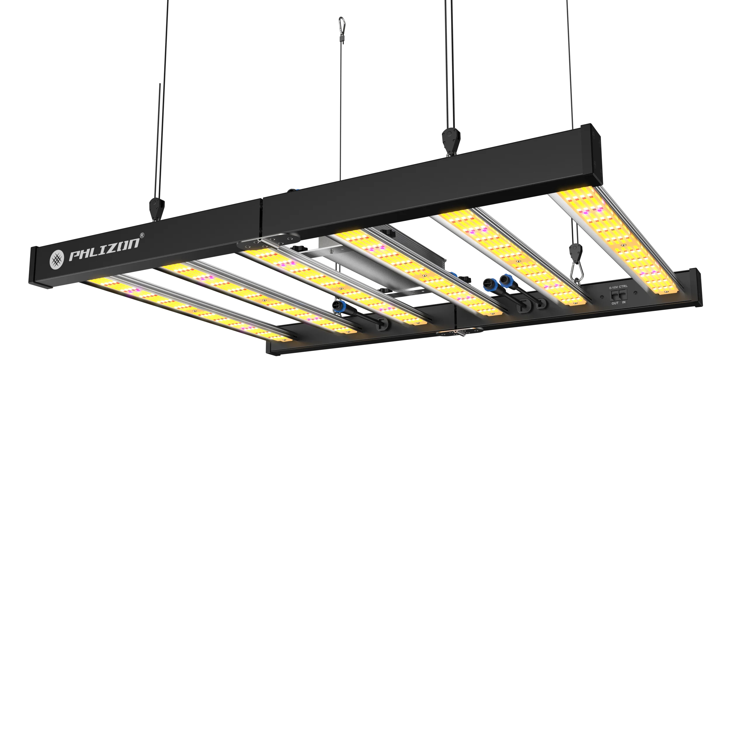 Foldable LED Grow Light 450W Full Spectrum Plant Grow Lamp 6 Bars For Indoor Grower