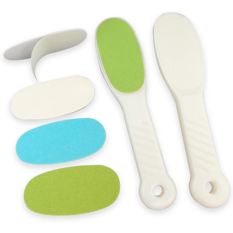 Wholesale purple yellow disposable pedicure pumice stone for feet hard skin callu