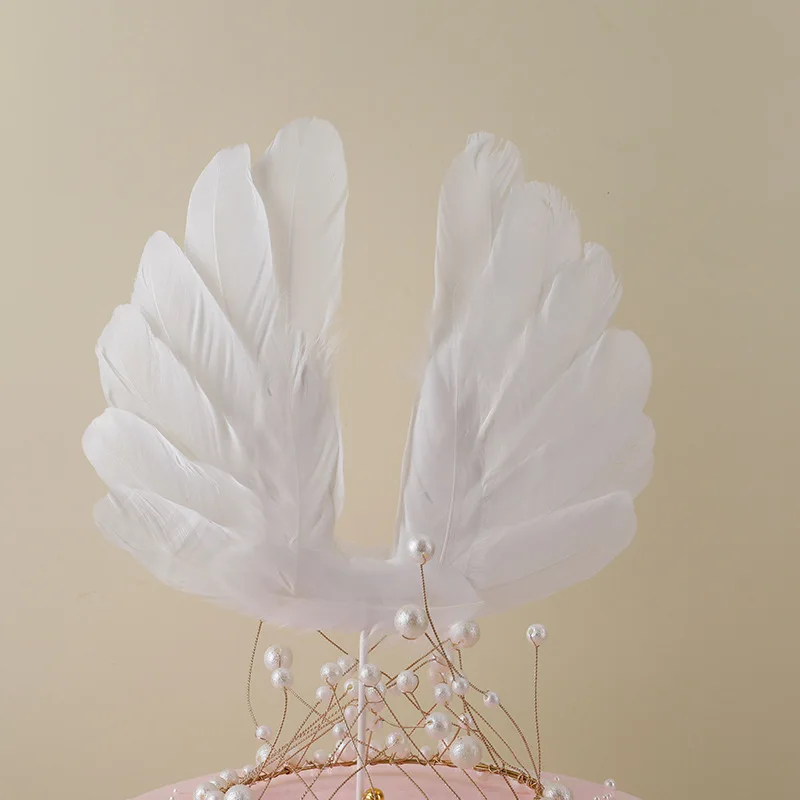 Girls Angel Feather Wings For Cake Decoration Topper