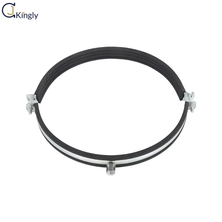 Wholesale Hardware Tools Sleeve Pipe Clamps Pipe Hanger Ventilation Air Ducting Rubber Galvanised Steel Exhaust Rubber