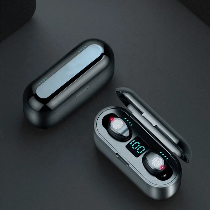 OEM 8d wireless earbuds waterproof ear phone hands free earphone noise cancel earbuds with power bank charging case