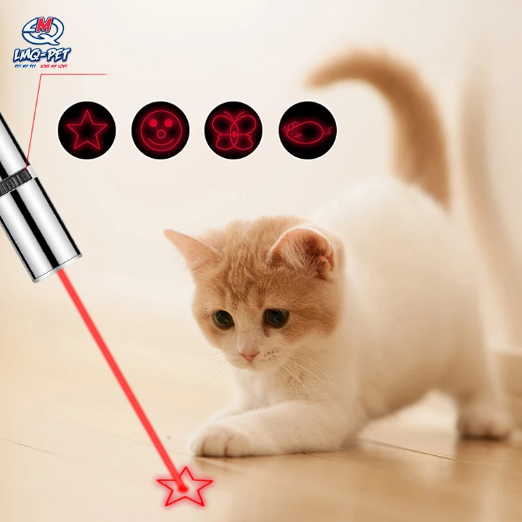 Cat Interactive Laser Toys Stainless Steel USB Multi-pattern Cats Stick Funny Playing Training Cat Laser Pointer