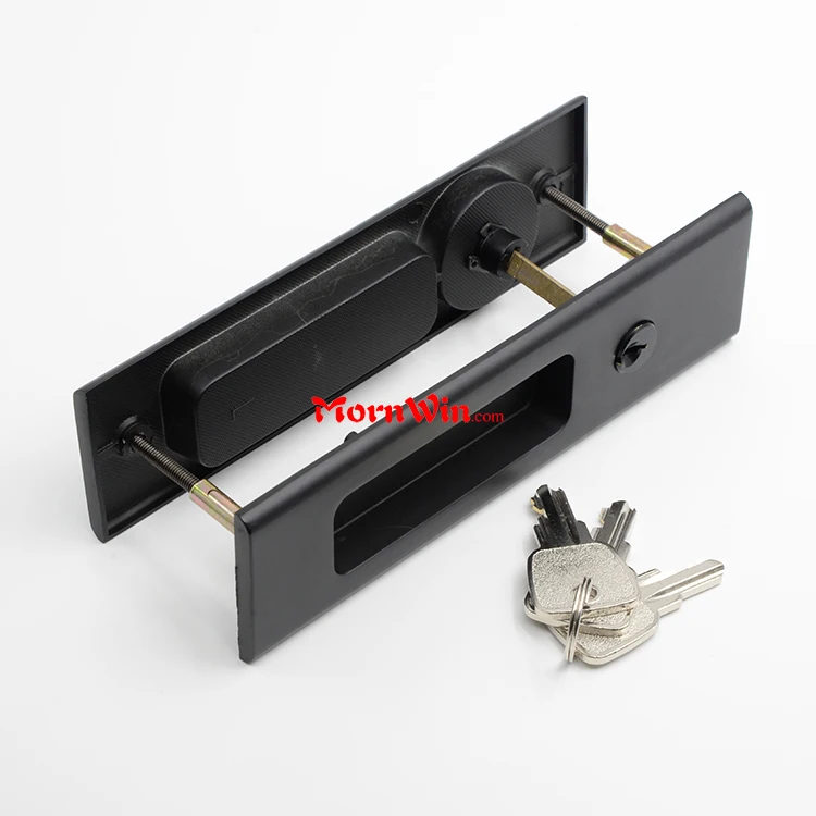 Sliding Door Lock Invisible Recessed Handle Latch Pocket Sliding Door Lock for Wood Furniture Hardware