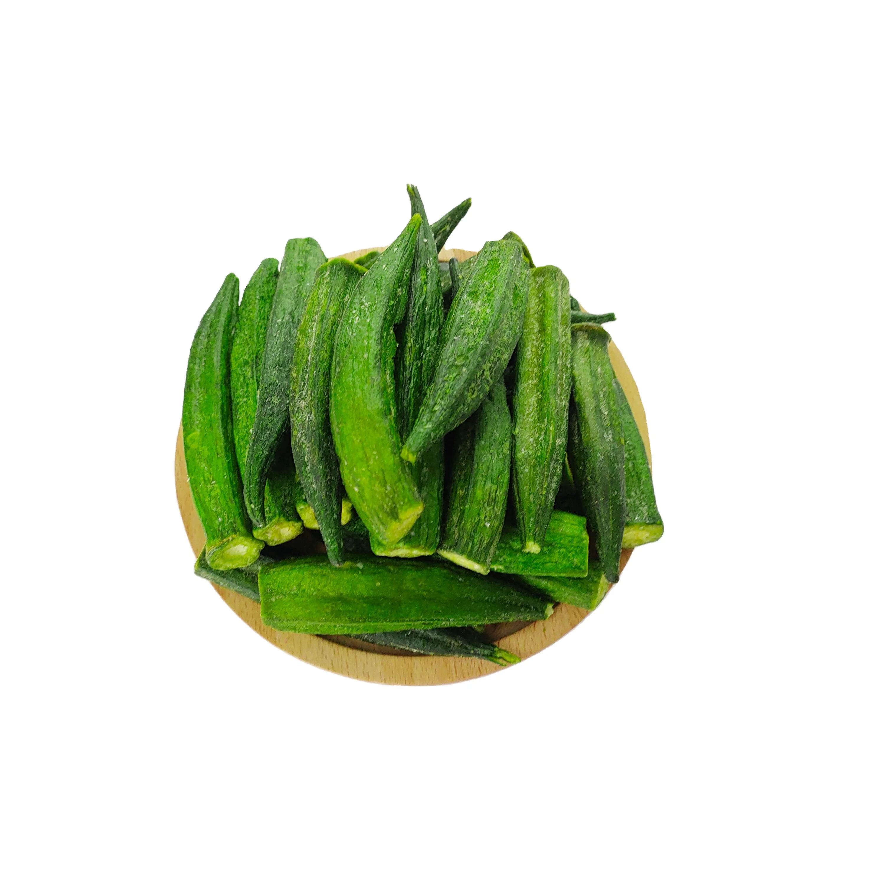 Okra четкие vf вакуумные Жареные Чипсы закуски с фруктами и овощами 100% природа OEM
