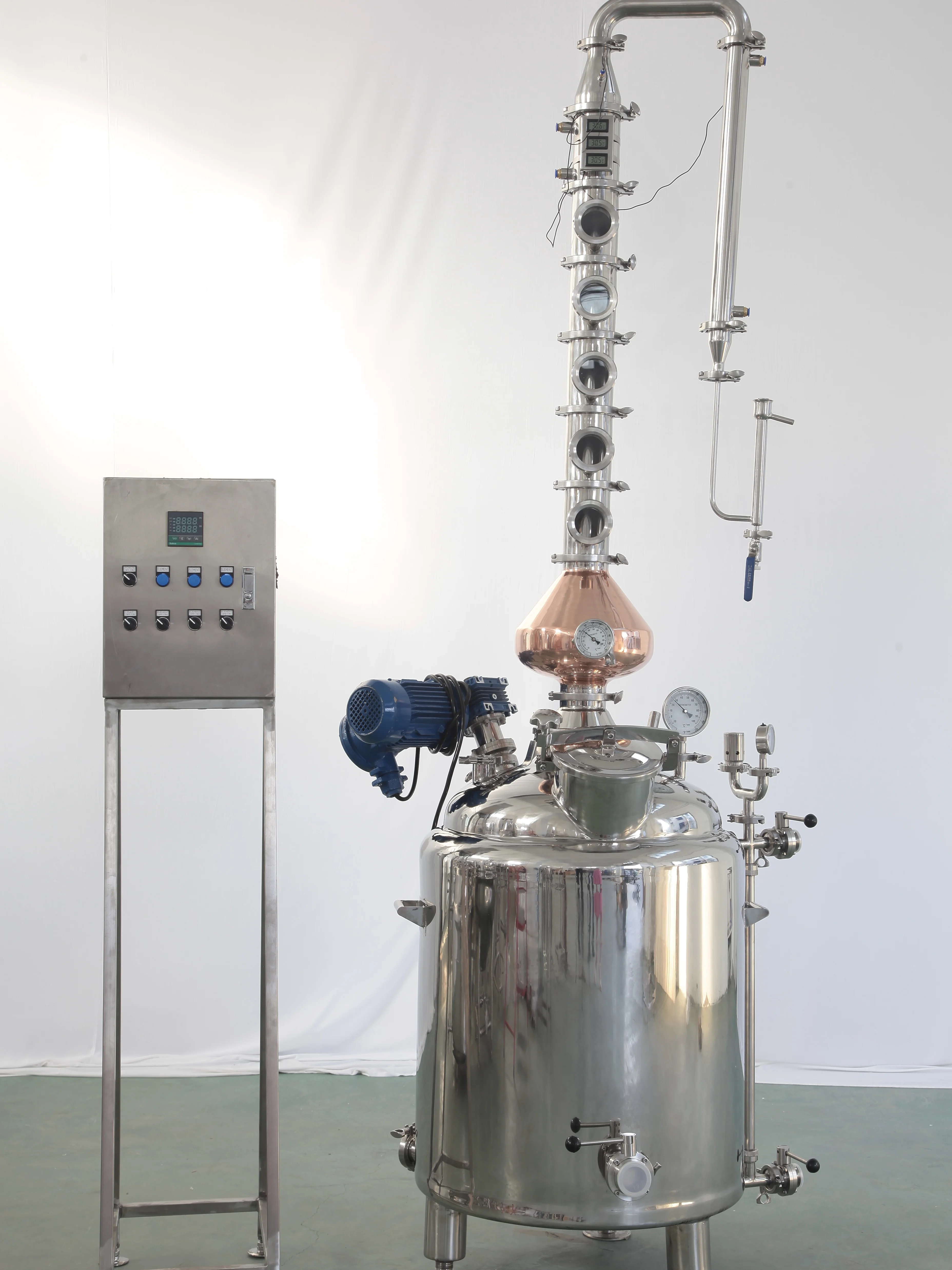 SS304 150L jacket bolier with still column agitator included