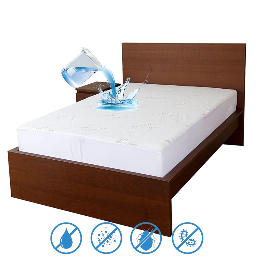 Smartex OEM Factory Price Bamboo Jacquar With TPU Anti Dust Mite Waterproof Mattress Protector Cover