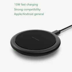 15w qi nonslip dissipate heat fast metal wireless charger for Iphone11/pro/pro max/s/xs/8/8plus