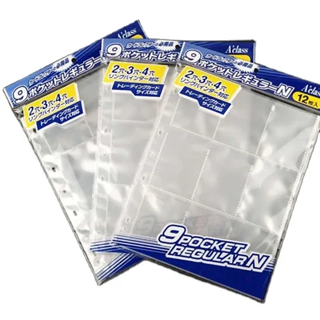 Customizable specifications 11 Holes 9 Pocket Pages Protectors Trading Card Pages Sleeves for  collect card