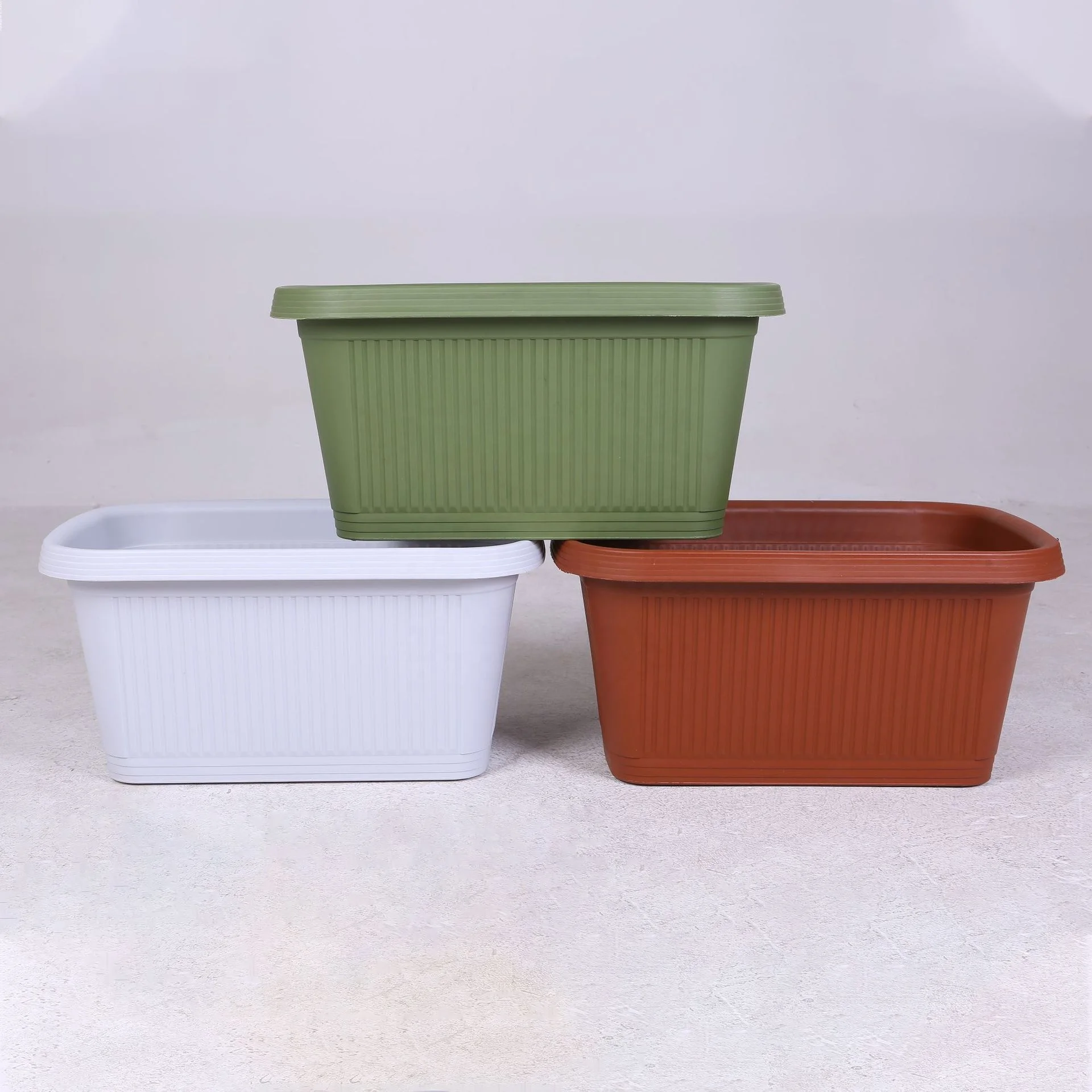 3 sizes big and strong plastic vegetable planter rectangle vegetable pot
