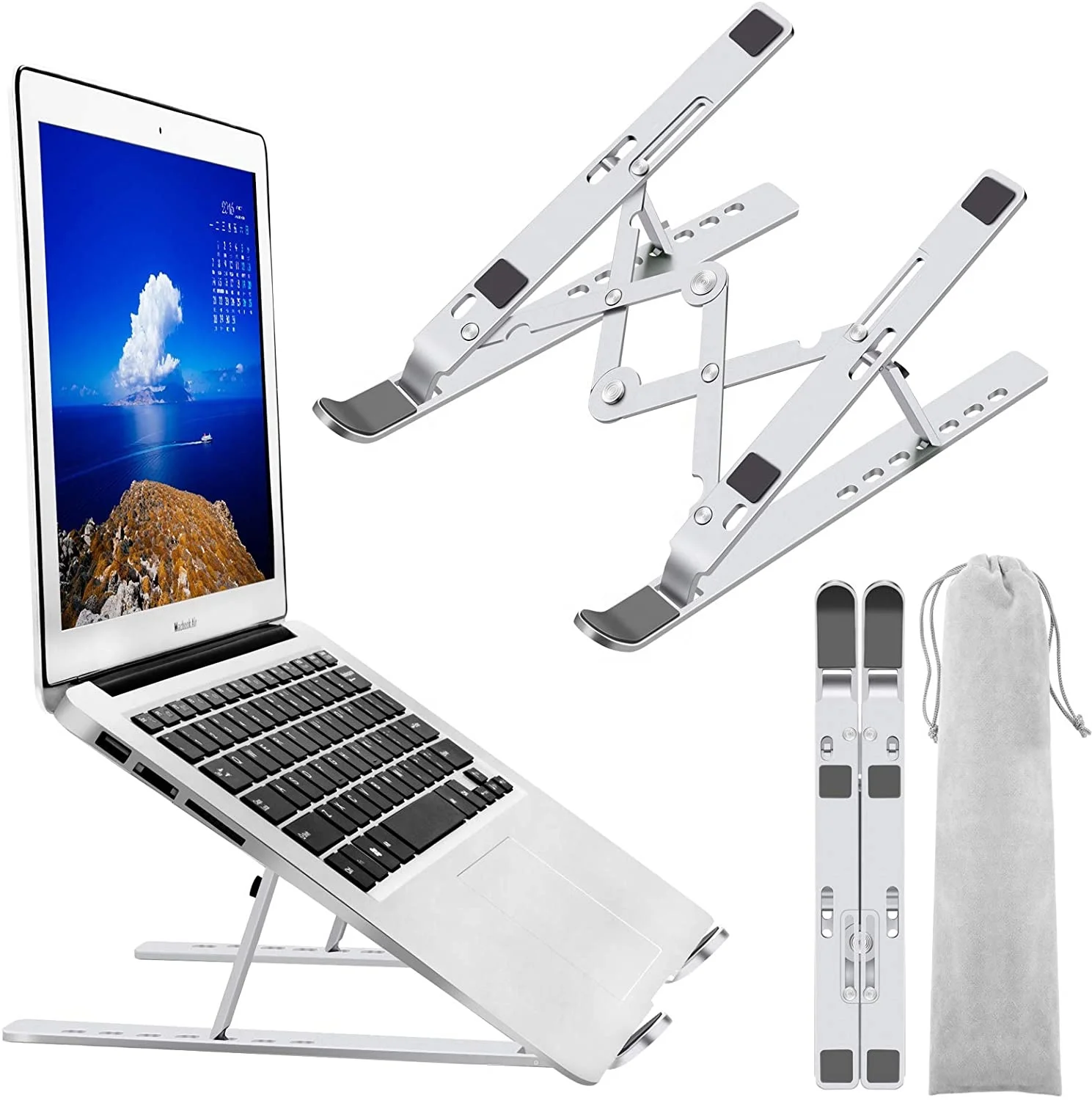
Tablet PC Stand Aluminum Laptop Holder Foldable Metal Status Material Origin Type Size Products Inches Place Model Stock Alloy 