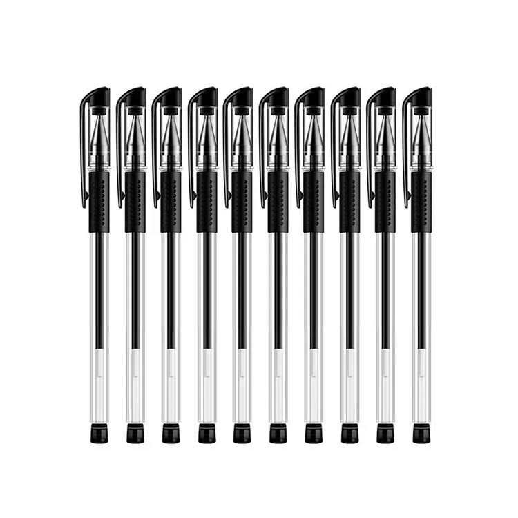 New Design Custom Logo Plastic Shell 0.5mm 3 Colors Gel Pens Wholesale