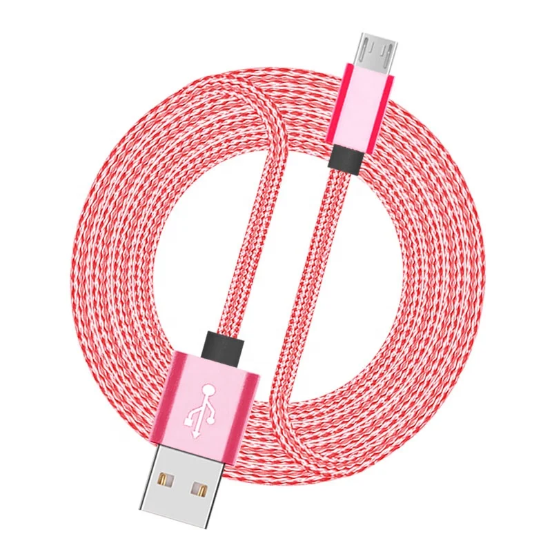 WIK-DT DDP Shipping 3M 10Fts Nylon Braided Phone Charger Cord Long Charging Cable for Smart Phone