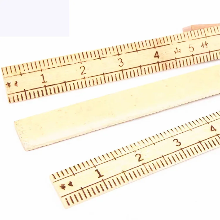 Environmentally Friendly Bamboo Material Ruler Centimeter Metric Straight Bamboo Ruler