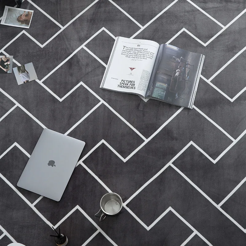 Роскошный и современный нескользящий напольный коврик большие коврики для украшения дома с индивидуальным принтом