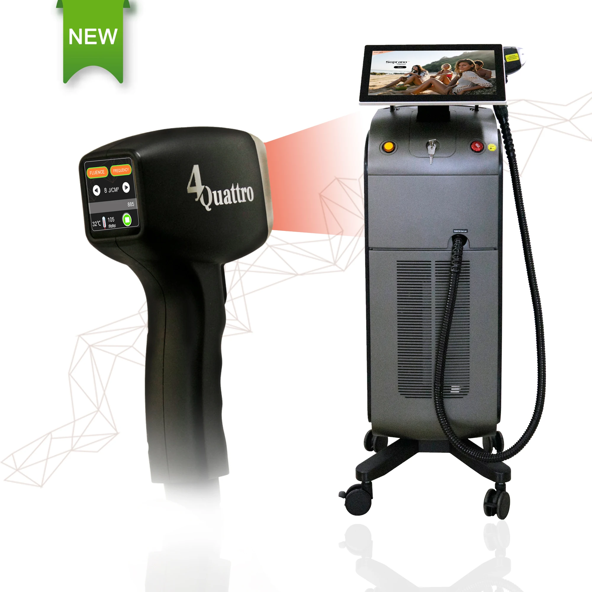 KM aesthetic medicine 755nm 808nm 1064nm laser hair 808 machine 755/808/1064nm diode laser hair removal laser titanium