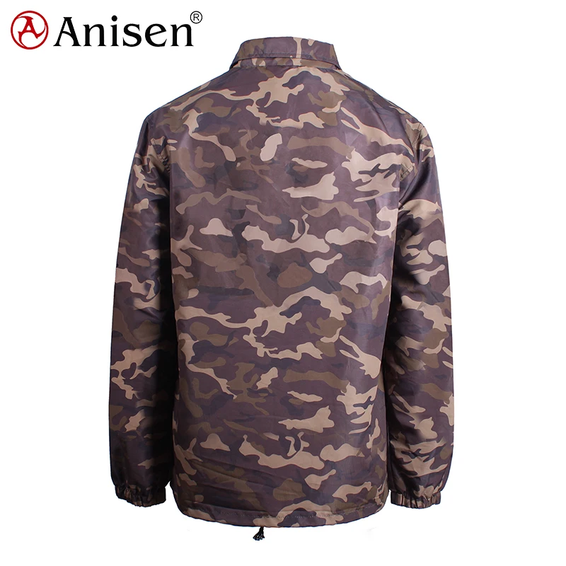 2021 new style Chinese factory spring coaches jacket men 100% nylon waterproof camo jacket