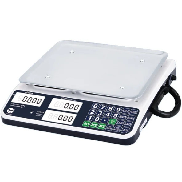 Latest New Type White Color Electronic Weight Balance 30kg Capacity Stainless Iron Plate LCD Green Light Display ABS Materials