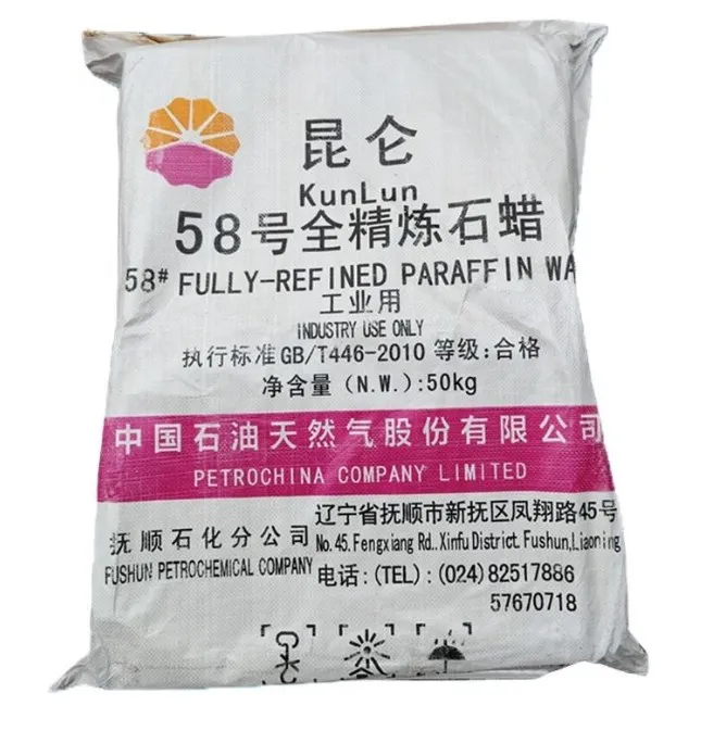 Wholesale price 58-60 kunlun fully refined paraffin wax for candle making
