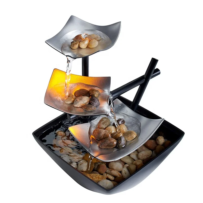 Tabletop Water Fountain Home Decor Soothing Sound Machine Indoor Zen Relaxation for Office Living Room or Bedroom