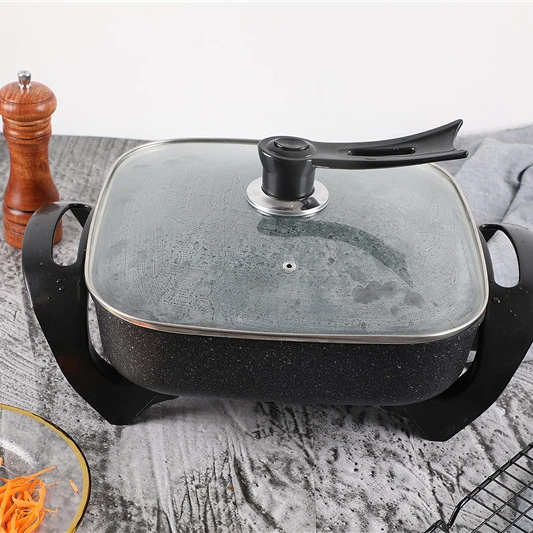 30CM Square Non-stick Coating Multifunction Electric Heating Pan with Temperature Control