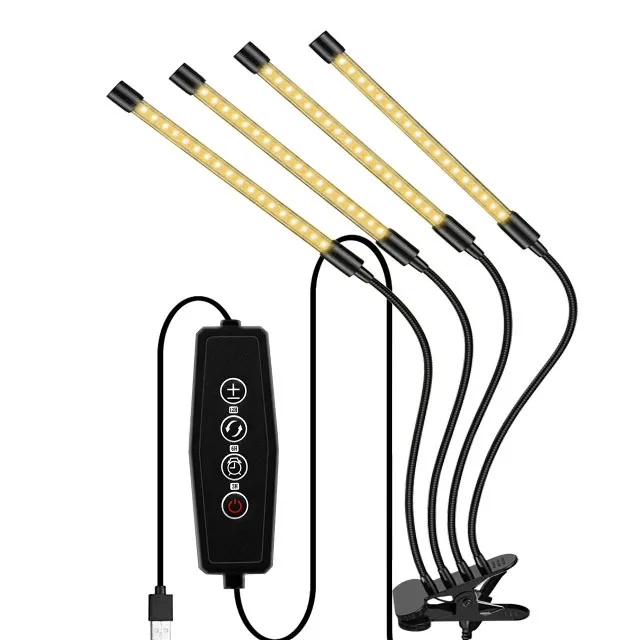 4 Heads Gooseneck DC 5V USB 40W LED Grow Light Full Spectrum Phytolamp For Indoor Plants Full Spectrum Phyto Growth Lamp