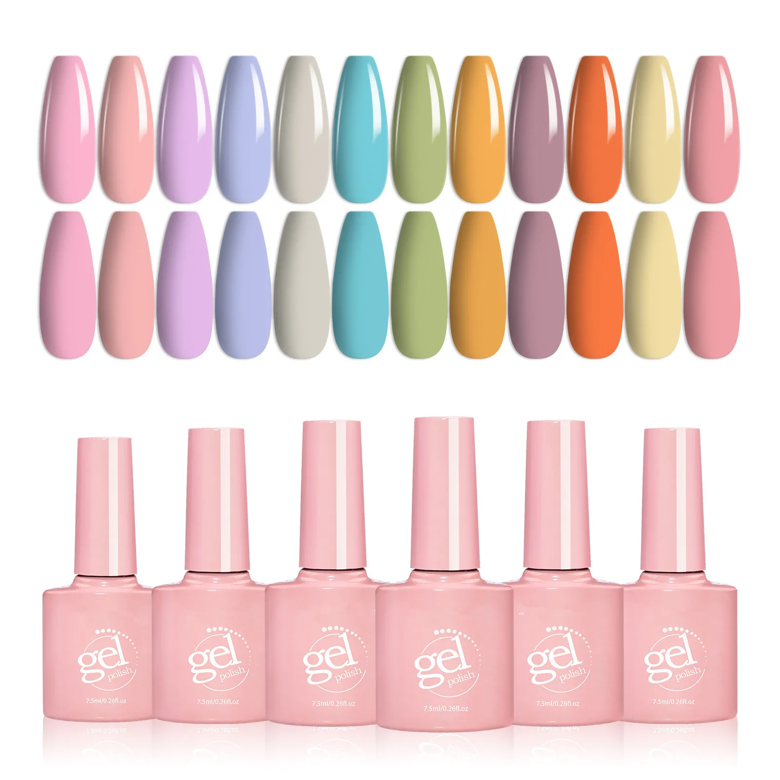 YIMART Macaron Gel Nail Polish Spring Summer Candy Sweet Soak Off Nail Art Gel Varnishes