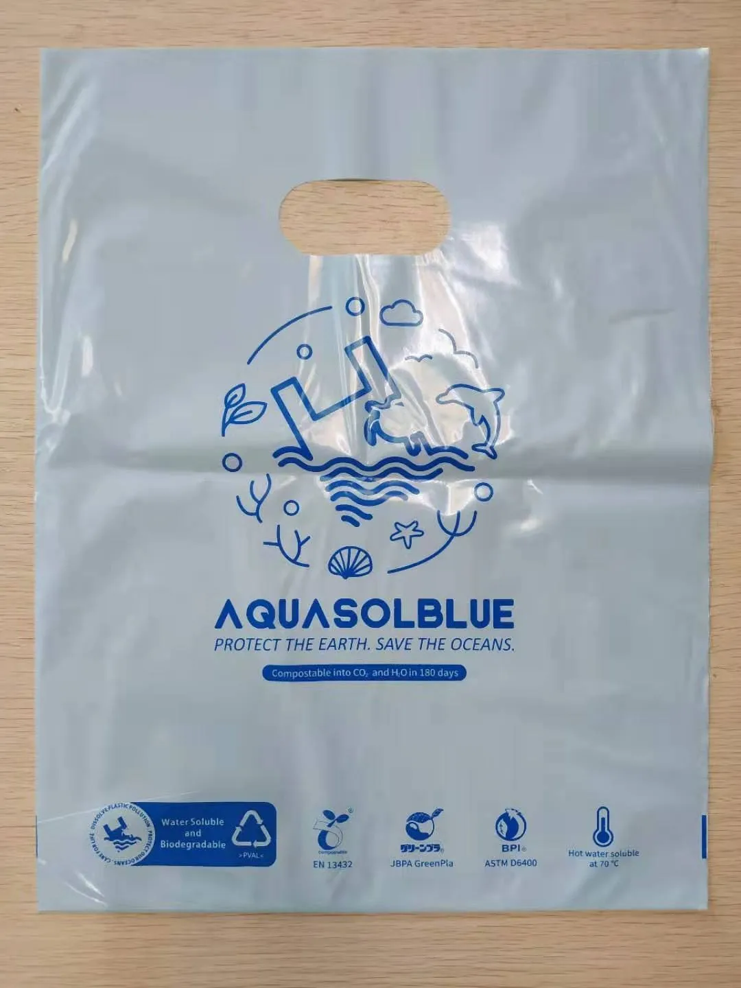 Hot Selling PVOH water soluble film shopping bag