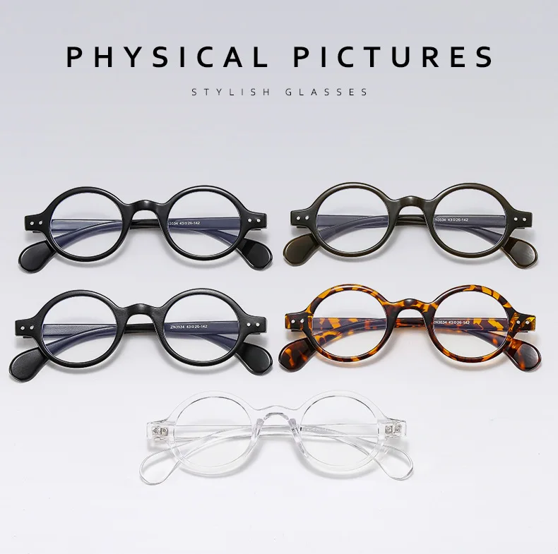 2021 Johnny Depp Style Anti Blue Ray Eyewear Frame Vintage Round Computer Brand Design Glasses Eyeglasses
