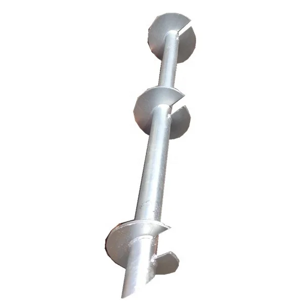 Perforated Steel Round Shaft Helical Push Piers Foundation Screw