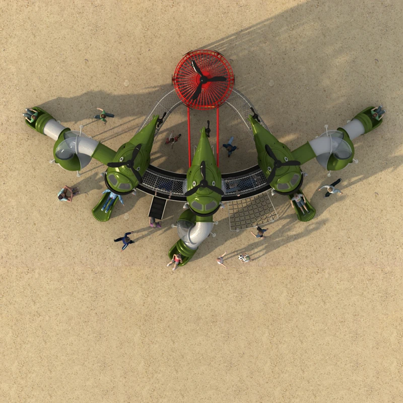 Large dark green aircraft style Adjustable Event Planners Campground Easy-to-clean Play Set