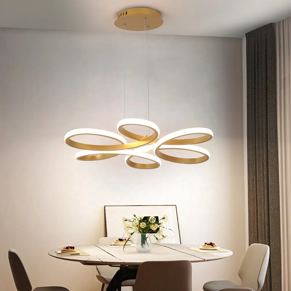 Modern Sunflower Shape Decoration Italian Acrylic Ceiling Light With Remote Control