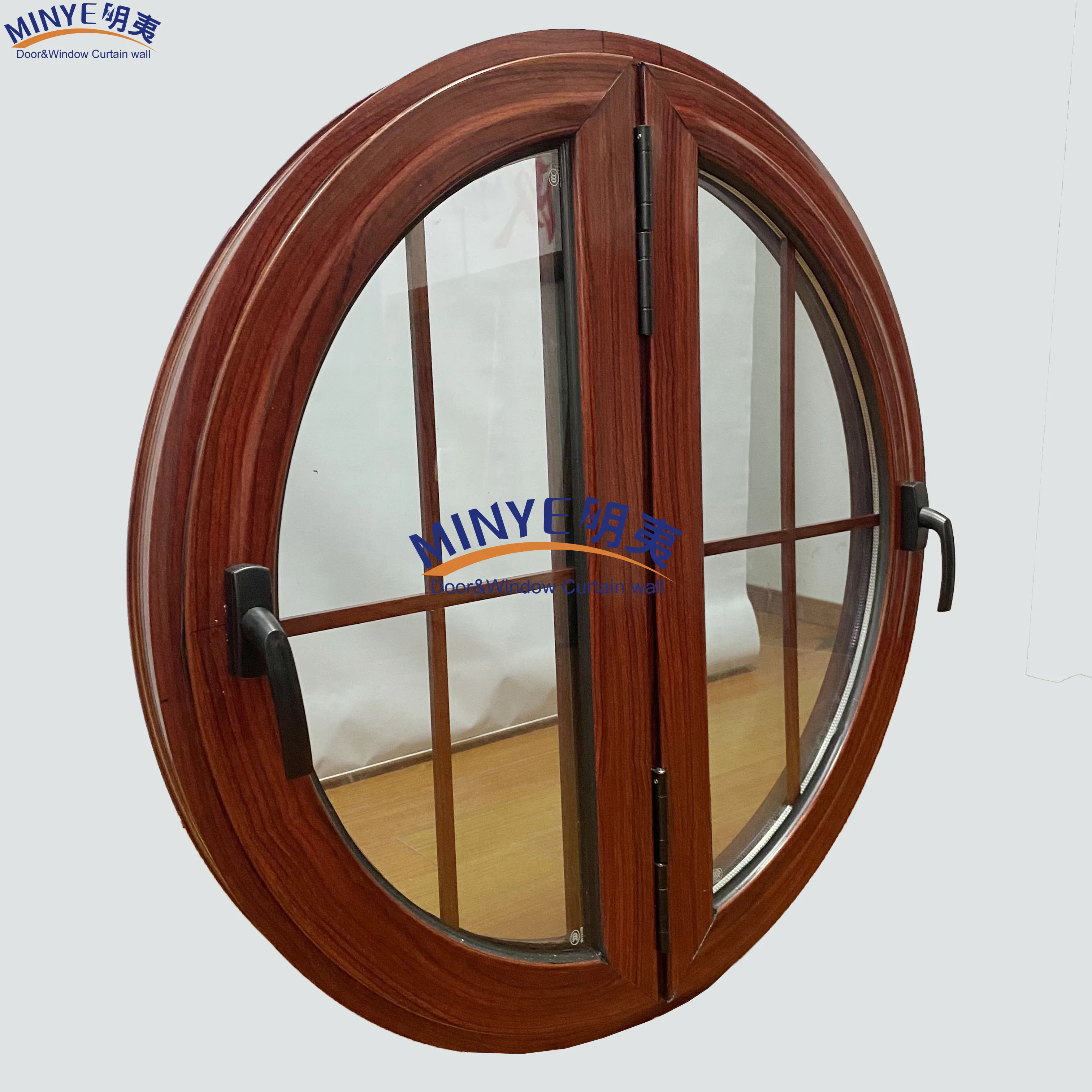 Aluminum alloy glass round window, one-click opening, easy operation, ventilation and lighting