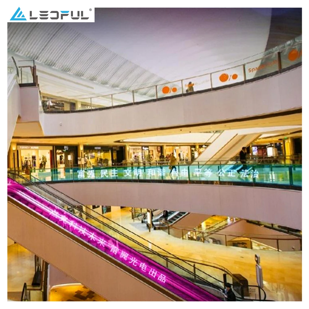P2 P3 P6.67 P7 Adhesive Super Slim Led Screen PCB Board Flexible Transparent Film Advertising LED Display