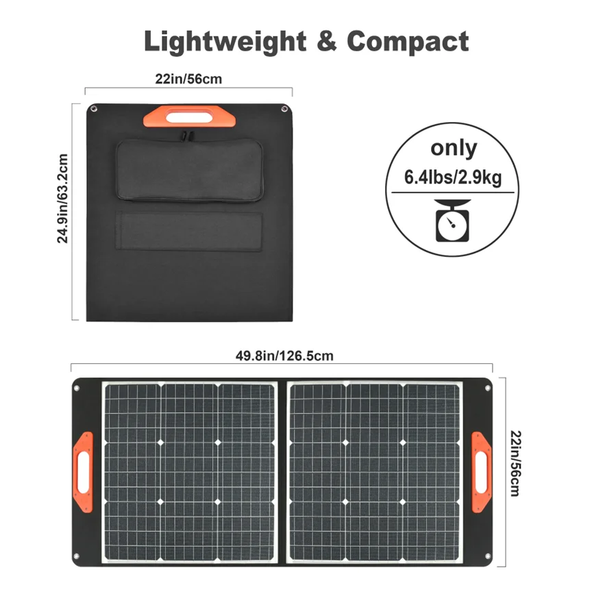 High Quality 100w 200w 400w Solar Panel Support Bracket Home Small Anti Cracking Foldable Solar Panel