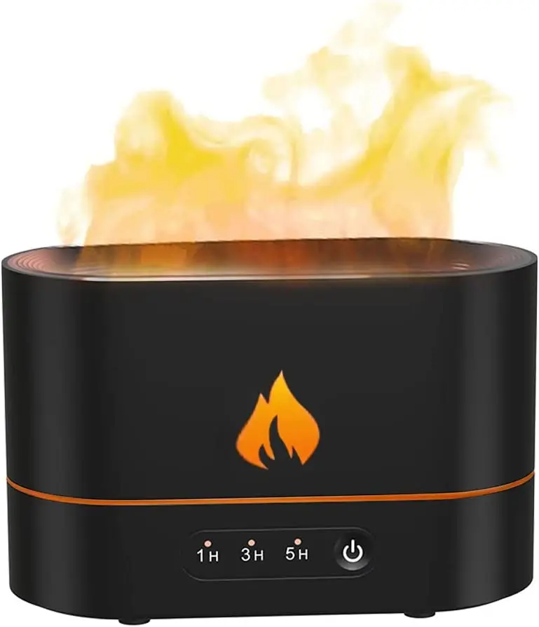 2022 New Trending Products Desktop Remote Control Essential Oil Diffuser Imitate Flame Ultrasonic Air Humidifier