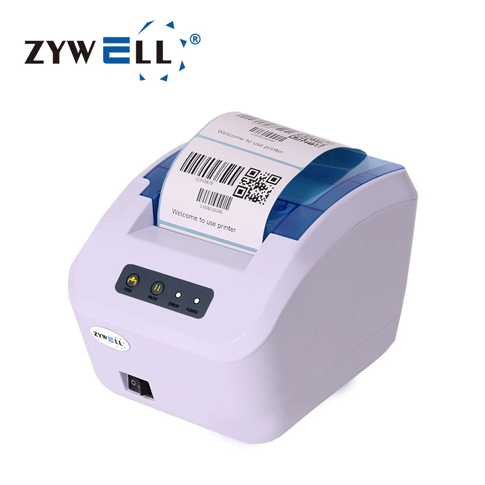 Thermal label printer zy609 with printer driver 80mm inkless usb bluetooth label barcode printer